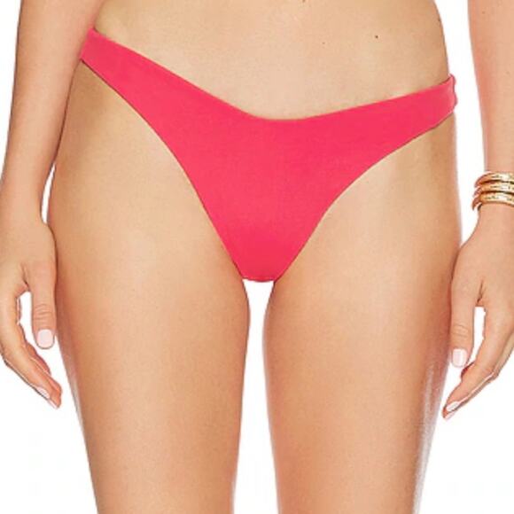 NWT l*space Cabana Bikini Bottom in Hot Cherry sz L Cheeky Summer Beach Vacation - Picture 1 of 10